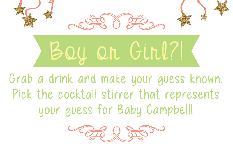 Twinkle Twinkle Little Star How We Want You Are boy or girl drink sign