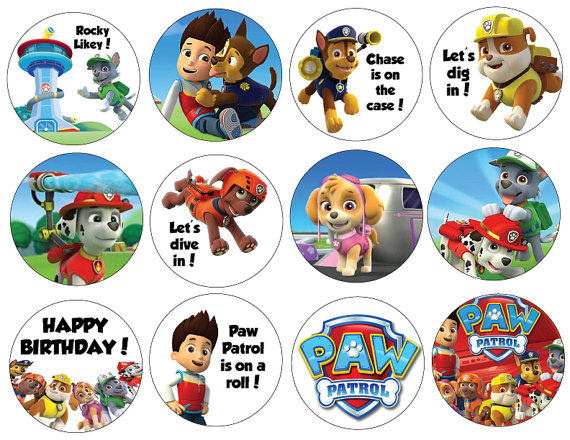 Paw Patrol Cupcake Toppers