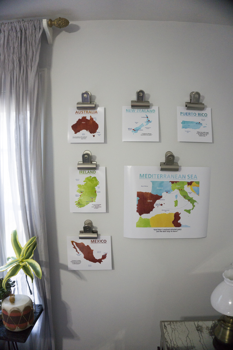 Travel Map decorating ideas